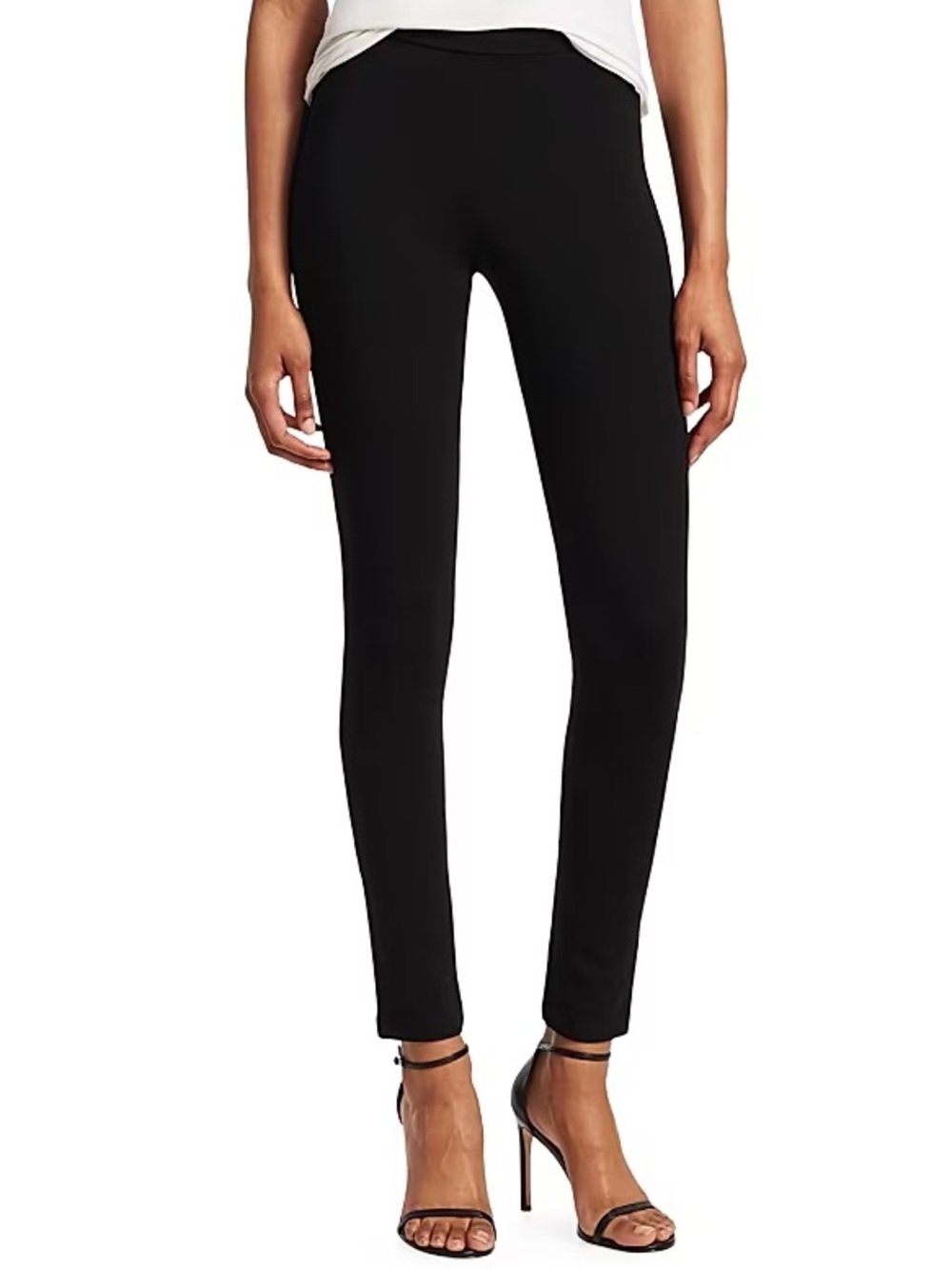 Theory Shawn C Fixture Ponte Slim Fit Black Legging Pants EUC Size Small